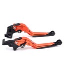 012 Orange Motorcycle Cnc Adjustable Folding Extending Brake Clutch Levers Black For Honda Cbr650F Cb650F 2014 2015